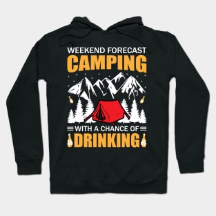 Camping Drinkking T - Shirt Design Hoodie